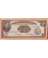 1949 Central Bank of the Philippines Two Pesos Jose Rizal Uncirculated B... - $24.95