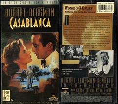 Casablanca Vhs Ingrid Bergman Humphrey Bogart Warner Video Remastered New Sealed - £7.95 GBP