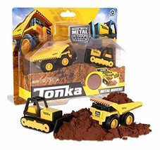 Tonka - Metal Movers Combo Pack - Mighty Dump Truck &amp; Bulldozer, Brown - £30.89 GBP