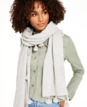 NEW CHARTERS CLUB GRAY LARGE 100% CASHMERE   SCARF - £88.39 GBP
