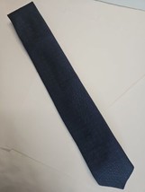 Expressions World Wide Neck Tie 2.5&quot; Skinny Blue USA Polyester Blend - £10.01 GBP