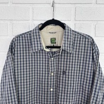 Timberland Button Up Shirt Long Sleeve Mens XL Blue Plaid  - $16.65