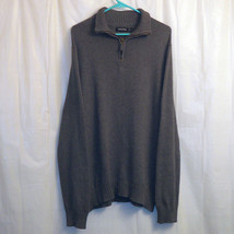 Nautica 1/4 Zip Sweater Men&#39;s Large L Gray Long Sleeve Pullover - $9.89