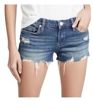 Blank NYC The Astor Cut-Off Denim Mid  Rise Shorts Jean Distressed Blue ... - $279.15 MXN