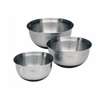Brabantia Mixing Bowl Set, 1 L, 1.6 L and 3 L - Matt Steel  - $193.86 CAD