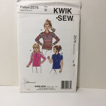 Kwik Sew 2576 Size 8-14 Girls&#39; Tops Stretch Knits - $12.86