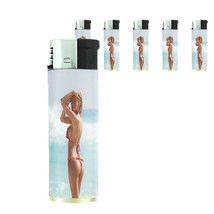French Pin Up Girls D1 Lighters Set of 5 Electronic Refillable Butane  - $15.79