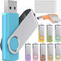 USB Flash Drive 8GB 10 Pack Multicolor USB 2.0 Memory Stick 8GB Thumb Drives Zip - £42.19 GBP
