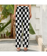 Women&#39;s Wide Leg Pants Black and White - $32.52+