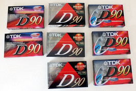 Lot Of 8 - Tdk D90 Audio Cassettes -NEW Sealed - Made In Japan - £5.74 GBP