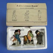 Dept 56 A Christmas Carol &quot;Bob Cratchit &amp;Tiny Tim, Boy w/ Polterer, Scrooge&quot; - £14.67 GBP