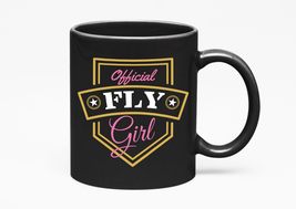 Make Your Mark Design Official Fly Girl Cool, Black 11oz Ceramic Mug - £17.08 GBP+