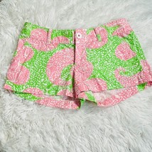 Lilly Pulitzer Walsh Shorts Pink Green Limeade Size 0 - $22.76