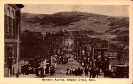 Bennett Avenue Cripple Creek COLORADO-EARLY 1900&#39;s Rppc Postcard bk57 - £4.68 GBP