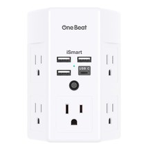 Surge Protector, 5 Outlets Extender With 4 Usb Ports(Usb C), 3-Side 1800J Power  - £20.77 GBP