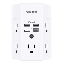 Surge Protector, 5 Outlets Extender With 4 Usb Ports(Usb C), 3-Side 1800J Power  - £20.53 GBP