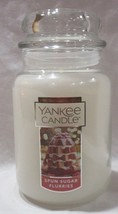 Yankee Candle Large Jar Candle 110-150 hrs 22 oz SPUN SUGAR FLURRIES white - £32.37 GBP