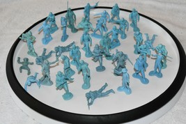 LOT 35 MARX FIGURES UNION SOLDIERS BLUE CIVIL WAR SET 1990 RECAST #3W - £52.79 GBP