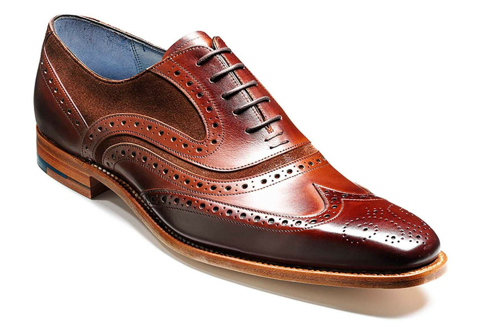 Two Tone Maroon Red Cont Wing Tip Brogue Toe Suede Leather Lace Up Shoes US 7-16