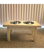 Handmade Solid-Wood Elevated Dog Bowl Stand - $125.00