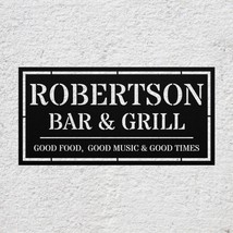 Metal Wall Art, Personalized Bar &amp; Grill Metal Sign, Hanging Home Decor - £60.66 GBP+