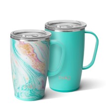 Wanderlust + Matte Aqua Coffee Lovers Gift Set, Includes (2) 18Oz Travel Mugs, T - $101.99