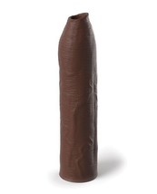 Brown Fantasy X-TENSIONS Elite Uncut 7 Inch Sleeve Extension Girth Enhancer - £32.89 GBP