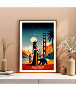 California Travel Poster: Vintage Golden Gate Bridge Art Deco Adventures... - €4,33 EUR