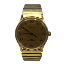 Timex Analogico Al Quarzo Orologio da Uomo Color Oro Elasticizzato Fasci... - $34.64