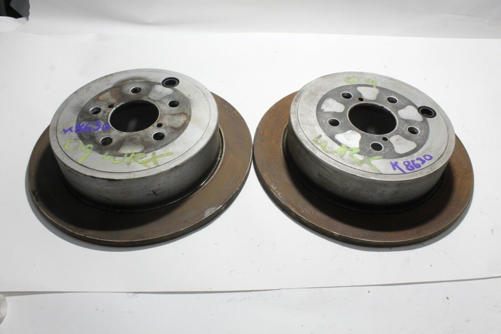 2008-2014 SUBARU WRX IMPREZA REAR RH LH DISC BRAKE ROTORS PAIR (2) K8630 - $68.79