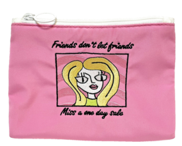 Ganz Maggi B Womens Cosmetic Bag Friends Dont Let Friends Miss A One Day Sale - £9.21 GBP