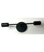 14" Wall Sconce 2-Light Standard Wall Light Fixture, Matte Black - No Shade - $15.79