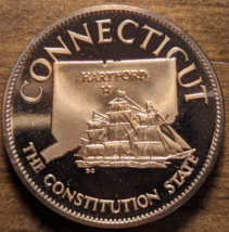 Connecticut The Constitution State Flower Mountain Laurel Hartford Coin ... - $11.97