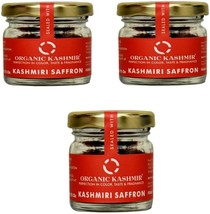 Organic Kashmir Saffron Thread String Organic Saffron Pure 3 Gram Pack of 3 - $89.09