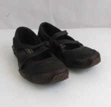 Skechers USA Women&#39;s Dark Brown Leather &amp; Suede Mary Jane Shoes Size 6.5 - £19.43 GBP