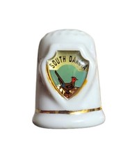 Vintage Lipco Porcelain Thimble South Dakota Souvenir Collectible - $5.99