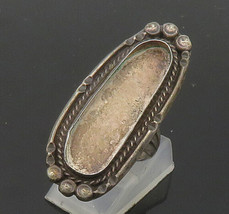 NAVAJO 925 Sterling Silver - Vintage Dark Tone Twist Band Ring Sz 6.5 - RG20669 - £58.40 GBP