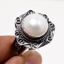 River Pearl Vintage Style Handmade Black Friday Gift Ring Jewelry 8.25" SA 2190 - £3.98 GBP