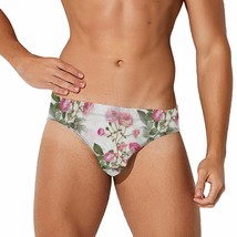 Mondxflaur Flower Retro Swim Briefs Sexy Swimming Trunks Quick Dry Soft Athletic - £15.92 GBP