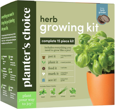 Herb Garden Growing Kit + Herb Grinder - Complete Kitchen Gardening Kit ... - $58.55