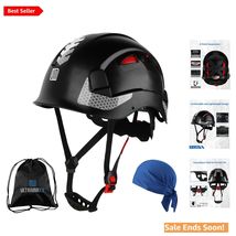 Durable ABS Safety Helmet with 6-Point Suspension - Ideal for Constructi... - $81.13