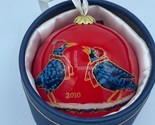 Dillard&#39;s 12 Days of Christmas Ornament Four Calling Birds 2010 Glass Pa... - $13.54
