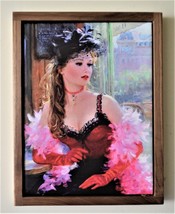 Paris Femme Fatale. 17&quot;x13 &quot; Framed Size. Solid Walnut Floating Frame. S... - £79.92 GBP