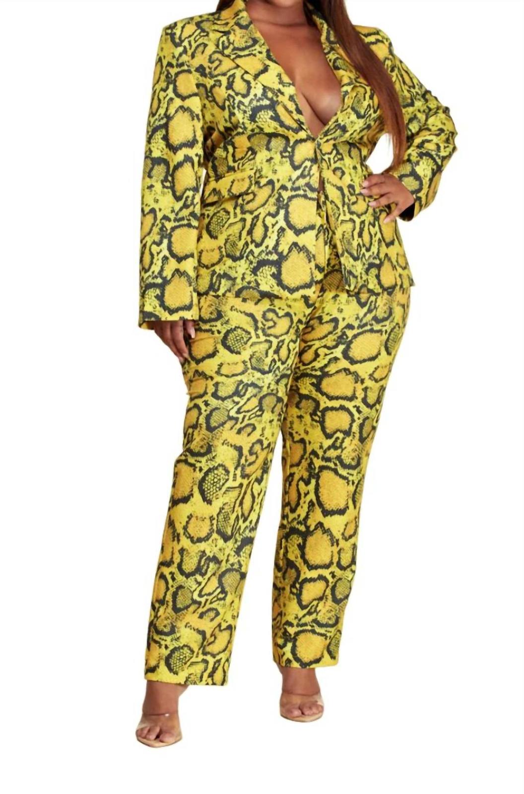 L&#39;atiste Python Pant Set Yellow - $95.00