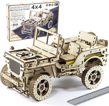 Car Model Kit to Build Jeep 4X4-3D Wooden Puzzle - Model Car Kits - 3D W... - £97.85 GBP