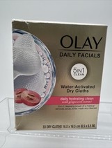 OLAY Daily Facial Hydrating Cleansing Cloths Water Activated Dry Cloth 33 Count - $8.99