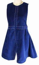 New Nasty Gal Sleeveless Velvet Dress Size Small Retro 90s Style Navy Blue Nwt ! - £23.67 GBP
