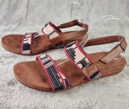 Toms Tierra Sandals Womens Size 12 Brown Tribal Western Casual Slingback... - £18.94 GBP