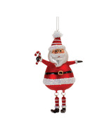 Glittered Glass Santa Ornament with Dangle Legs (Set of 6) - €84,63 EUR