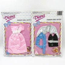 Vintage Diana Barbie Outfit DRESS Casual Fashion Doll Clothes Lot NOS X2 - £19.58 GBP